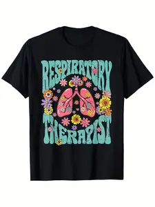 Funny Respiratory Therapy Lung Floral Easter Day T-Shirt