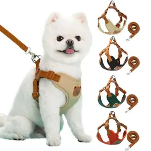 Dog Harness Leash Set Small Medium Dog Cat Vest Puppy Chest Strap French Bulldog Chihuahua Harness Breathable Vest Pet Supplies