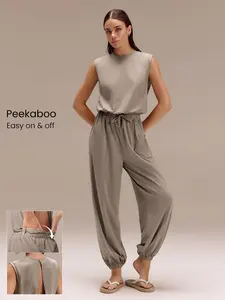 GLOWMODE Cloudknit Adjustable Pocket Peekaboo Jumpsuit Light Support Low Impact Daily Casual White Jumpsuit Summer Jumpsuit Maternity Jumpsuit Elegant Jumpsuit Jumpsuits For Woman