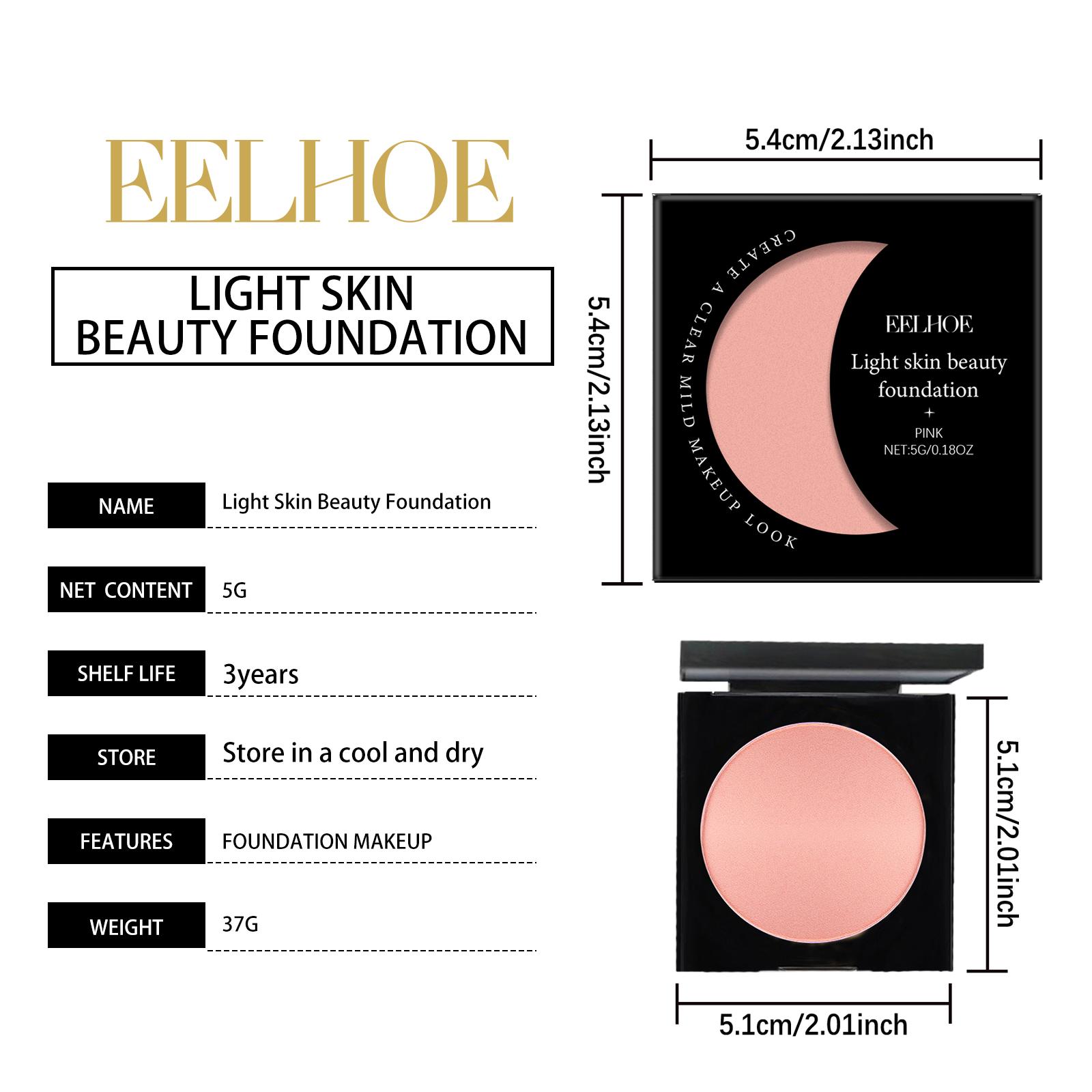 EELHOE Pink Moisturizing Concealer Foundation - Lightweight, Hydrating, Transparent Foundation Suitable for Oily and Dry Skin - Gentle and Non-irritating - Deeply Conceals - Perfect Skincare - Ideal Choice
