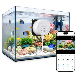Litokam 2K Aquarium&Terrarium Pet Camera.Magnetic Install &Close Focus Lens for Fish,Lizard, Reptile Pet and Window Bird Feeder,2.4GHz & 5GHz WiFi,Color Night Vision,Auto focus,24/7 Recording