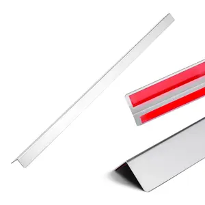 VEVOR Stainless Steel Wall Corner Protector, 1.5 x 1.5 x 48 inch, 10 Pack Metal Corner Guards, 304 Stainless Steel Edge Trim 90-Degree Angle for Home,Office,Commercial Wall Protection, with 3m Tape