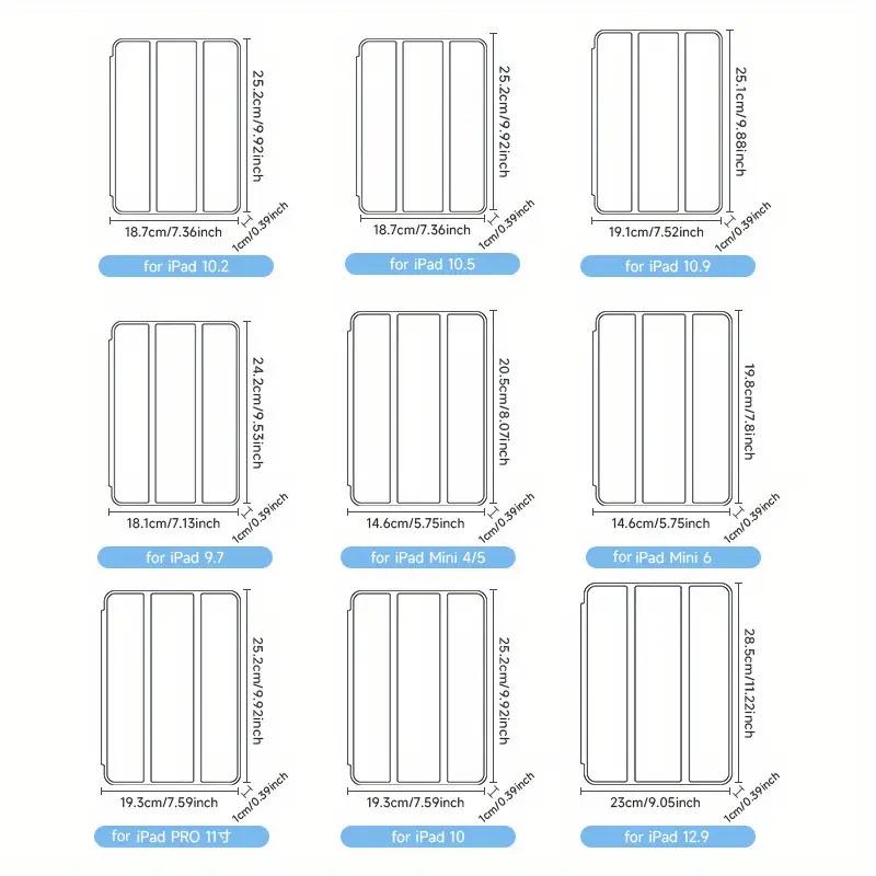 Cute shark pattern, with adjustable stand and pen slot, foldable non-slip TPU protective case, suitable for iPad mini, iPad Air, iPad Pro/iPad 10th generation, 11th generation and other series iPad protective cases