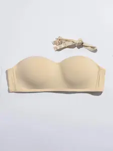 Casual Bandeau Bra With Adjustable Strap