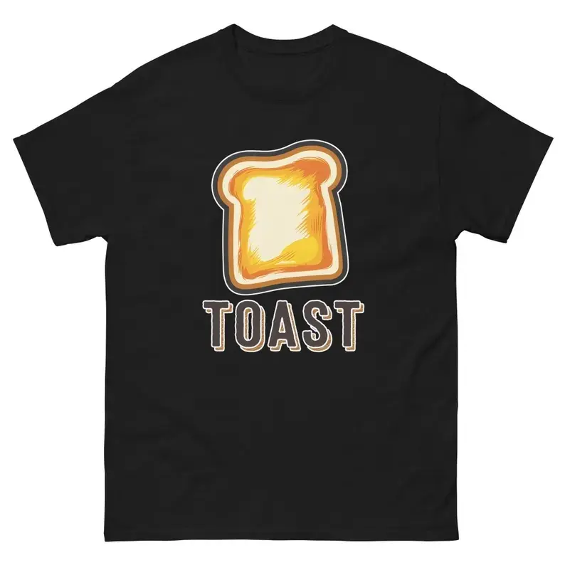 Funny Toast Lover Cartoon T-Shirt Foodie Gift for Breakfast Fans