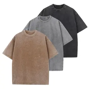 Unisex T-shirts for men and women, heavyweight cotton (280 g), loose fit, basic mineral wash, oversized top, streetwear, baggy grunge clothing, casual