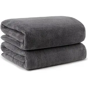 Eco-Friendly Microfiber Shower Towels Pack of 2 (27in x 54in) - Soft, Highly Absorbent, Quick-Drying for Body, Sport, SPA - Grey, Eco Friendly Towels