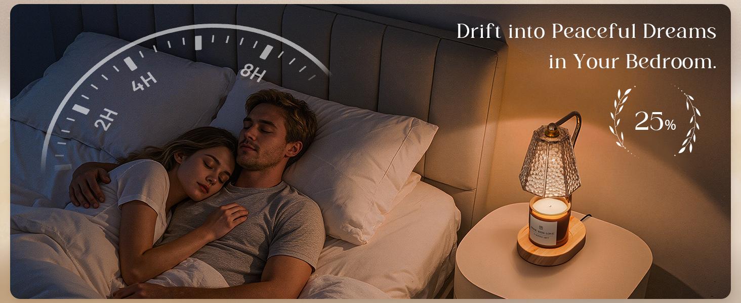 Candle Warmer Lamp with Timer Dimmable, Height Adjustable Wax Melt Warmer for Home Decor & New Home Bedroom, Vintage Candle Lamp for Scented Wax Jar Candles with 2 Bulbs,Birthday Gift for Women & Moms