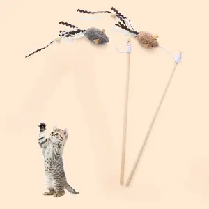 Funny mouse-shaped cat toy, set of 2