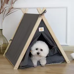 Four Seasons Pet Tent Bed – Cozy Japanese-Style Cat & Dog Cabin, Lightweight Luxury Pet Nest for Indoor Use