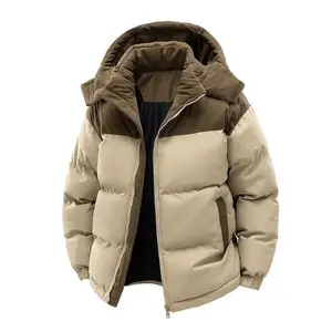 New Winter Men's Cotton Jacket Fashion Casual Thick Warm Detachable Hood Coat for Cold Weather Stylish and Warm