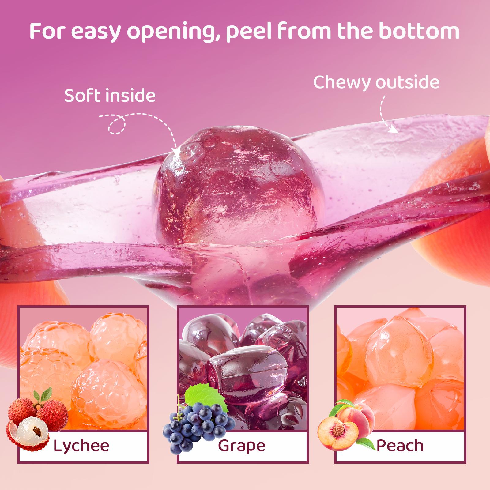 Fruity GummiesExotic Chewy Fruit Candy Low Sodium Sweet Juice Snack Bonbon