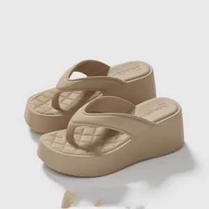 7cm Platform High Heel Summer Slippers Shoes for Women 2026 New Light Weight Flip Flops Slipper Shoes Female Casual Shoes