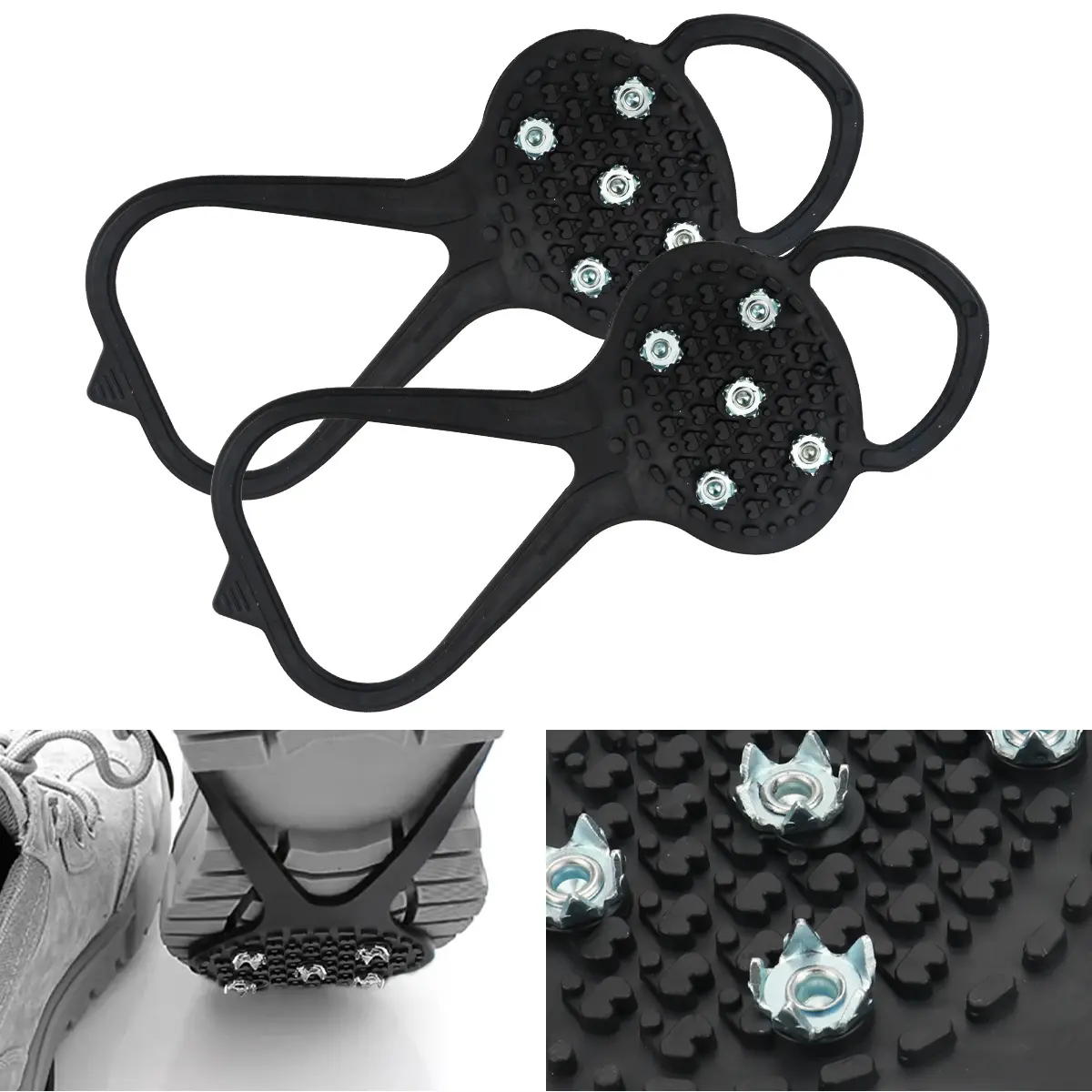 YYW1 Unisex Snowshoe Spikes - 5 Spikes, Enhanced Grip, Universal Size, Durable, Non-Slip Mountaineering Hiking Accessory, Outdoor Sports Equipment
