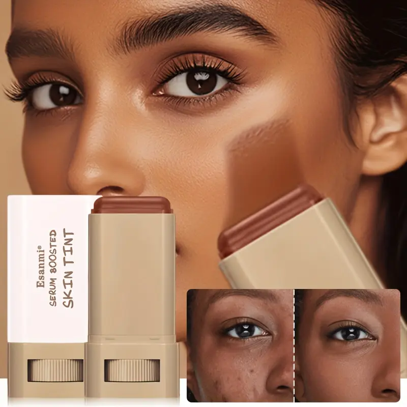Vegan Clean Beauty Moisturizing Foundation Stick - Lightweight Matte Buildable Coverage Cosmetic, Water-Resistant Serum-Boosted Skin Tint, Long-Lasting Natural Look for All Skin Types (Light Beige Shade) Makeup Moisture