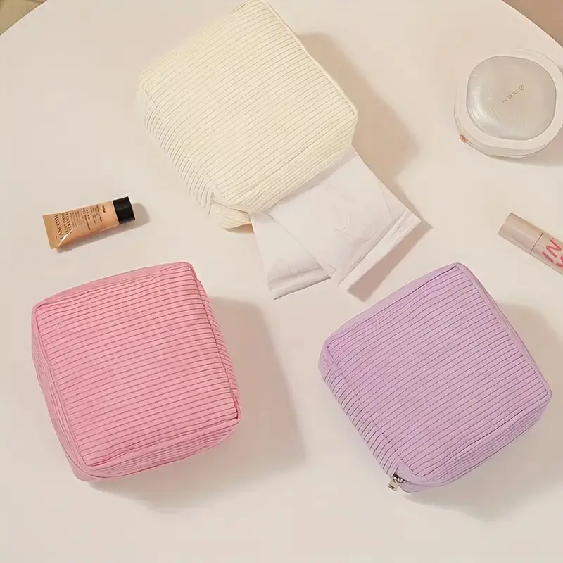 YYW1 New Thickened Sanitary Napkin Storage Bag, Menstrual Cotton Pad Organizer, Small Monthly Supplies Bag, Essential Hygiene Kit