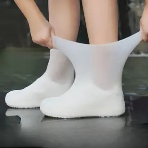 Reusable Waterproof Latex Rain Shoe Covers, Non-Slip & Wear-Resistant Rain Boot Covers, One Size Fits All for Men and Women