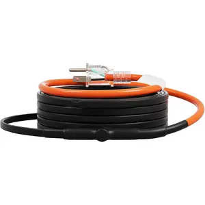 TikTokShopBlackFridayVEVOR Self-Regulating Pipe Heating Cable, 15FT 5W/FT Heat Tape for Pipes Freeze Protection, Water Pipe Heat Cable with Built-in Thermostat Protects PVC Hose, Metal and Plastic Pipe from Freezing