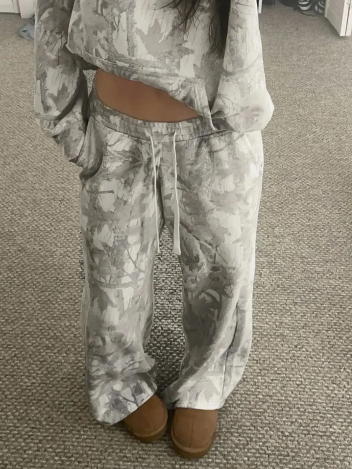 Women Camouflage Print Drawstring Loose Fit Straight Leg Sweatpants Casual Daily Outdoor Lightweight Breathable Trendy Streetwear Vacation Beach Travel Resort Holiday Work Office Lounge Active Comfort
