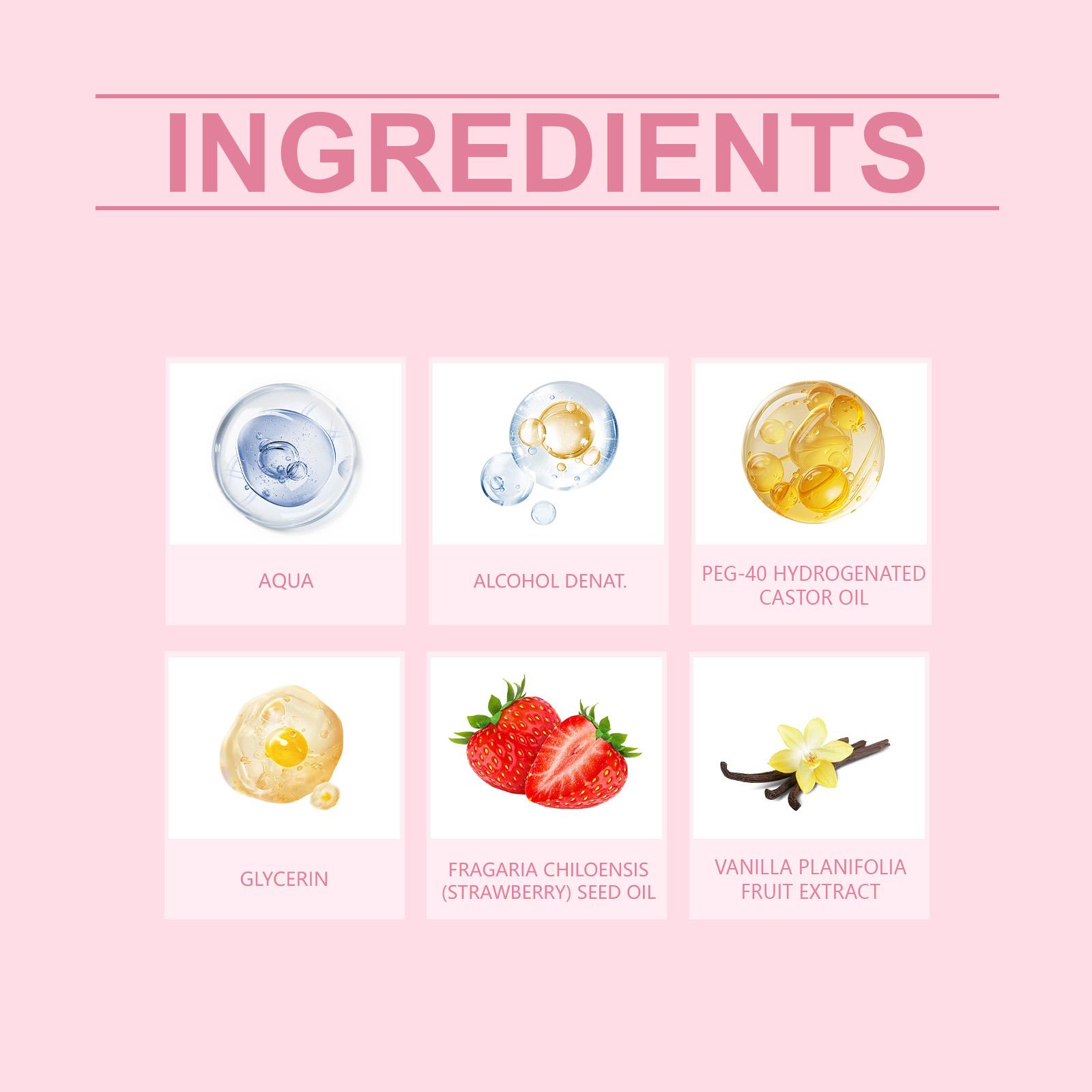 Marshmallow Blush Perfume, Sweet Strawberry Vanilla Fragrance, Pink, 50mL/1.69 Fl Oz, Long-Lasting