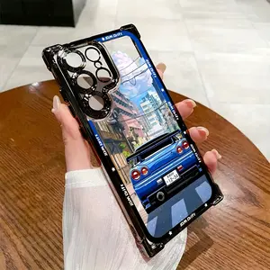 Tokyo Sports Racing Drift Car Phone Case Compatible with for samsung for galaxy S25 S24 S23 S22 S21 FE Ultra Plus 4G 5G, Shockproof Transparent Soft Back