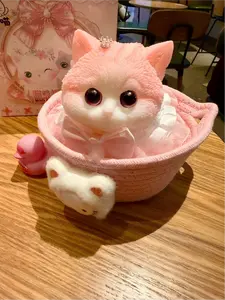 Pinch Fat Cat Pinch Fun Stress Relief Toy Simulation Water Feeling Cute Pet Stress Relief Soothing Toy Gift for Girls