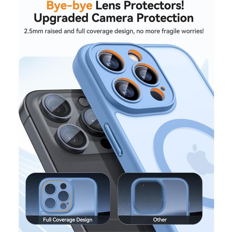 Phone case compatible with iPhone 17 16, 15 14, 13, 12, 11 Pro Max Air, light blue