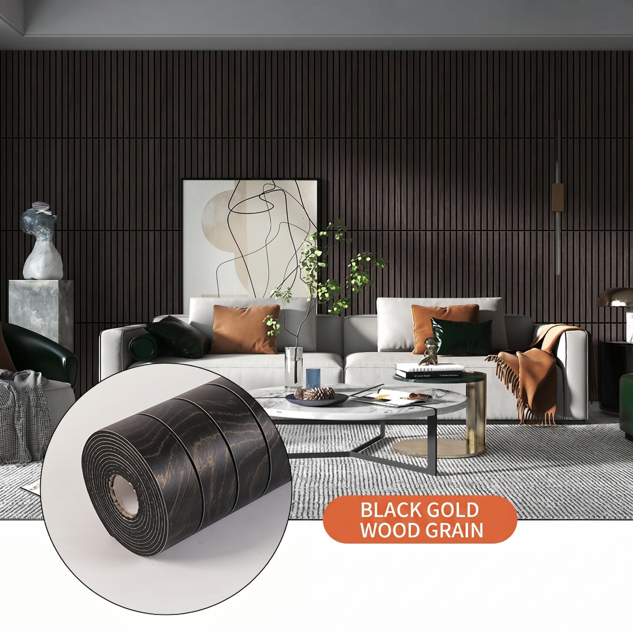 Marble Look Removable Wallpaper Rolls, 60cm*300cm & 40cm*300cm Compact Sizes, 3D Natural Wood Texture Waterproof Wall Stickers for Indoor Home Renovation Decor