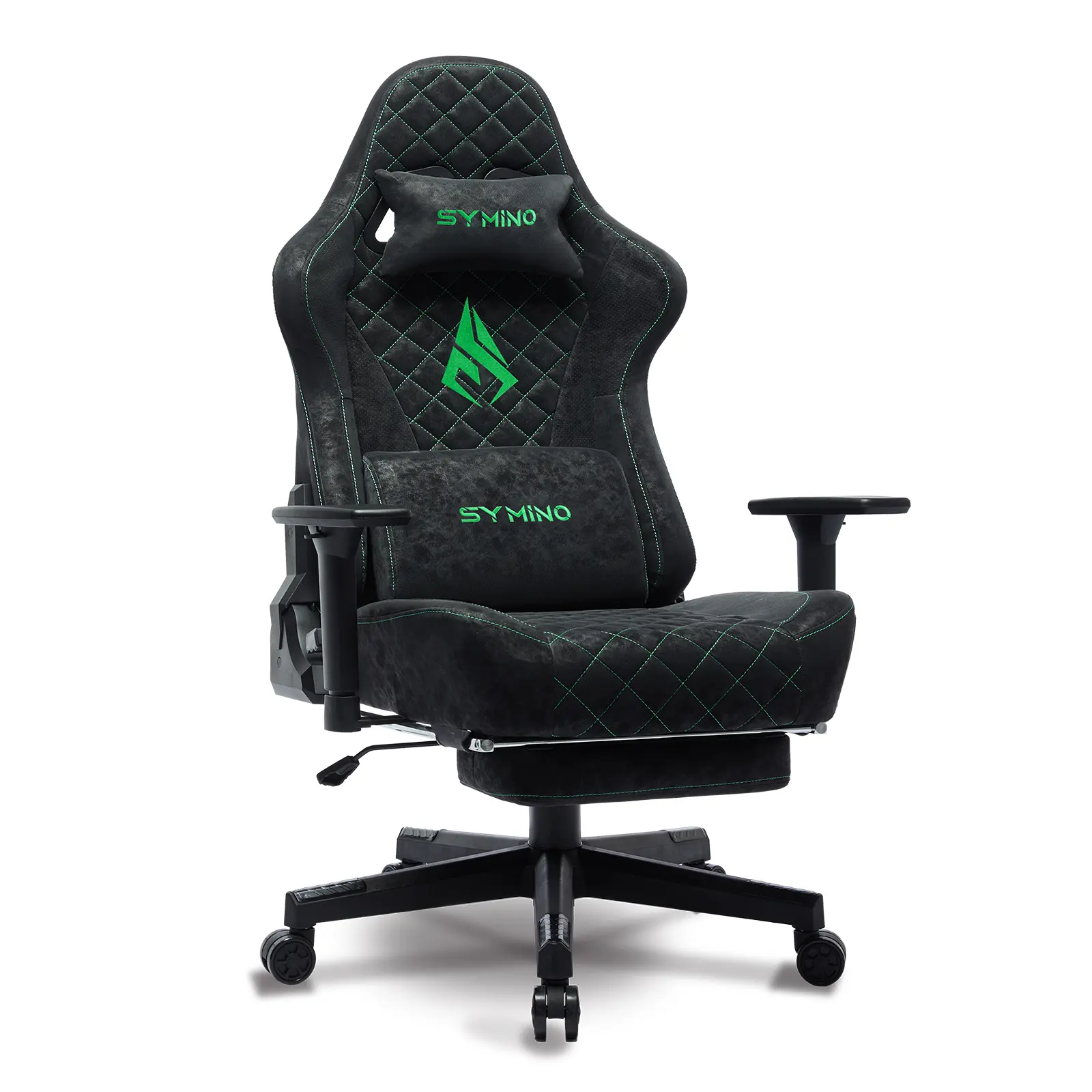 Symino Adjustable Swivel Gaming Chair with Footrest, Ergonomic Design for Video Computer Use