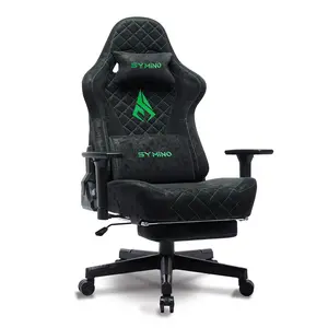 Symino gaming chair with footrest, ergonomic, for video computers
