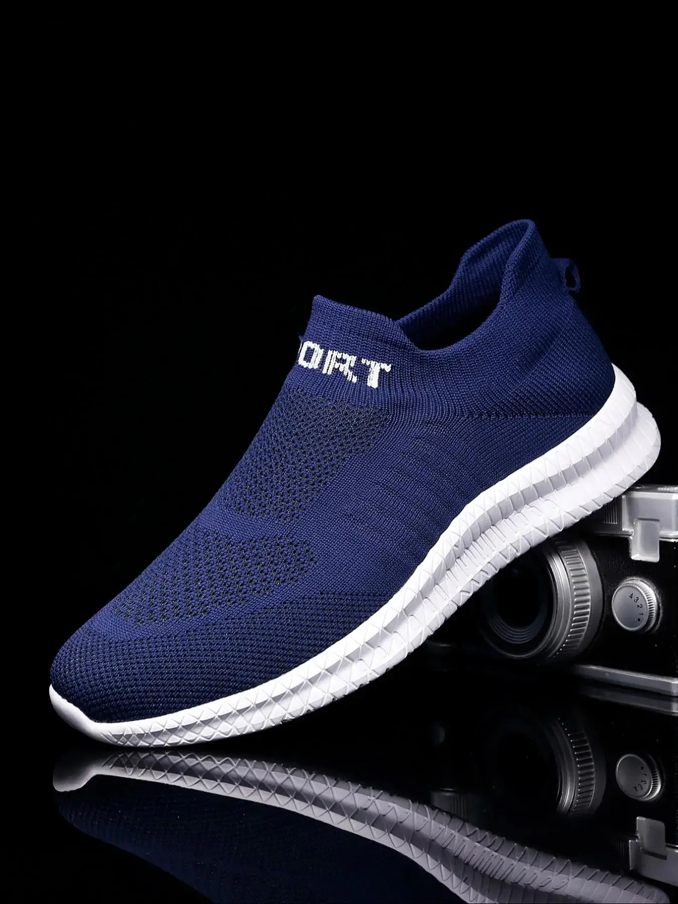 Men's Solid Color on Sneakers, Workout Sneakers, Casual Comfortable Breathable Runner Flat Running Shoes, Outdoor Shoes Daily Wear, Running Footwear