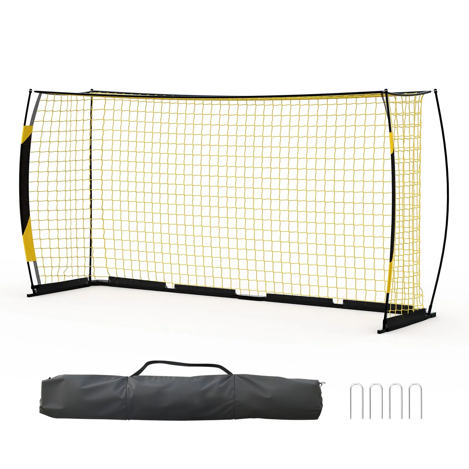 12x6ft Backyard Soccer Goal, Portable Soccer Net with Sturdy Metal Base, Easy-Assembly Training Equipment for Indoor & Outdoor Use, Foldable with Carry Bag