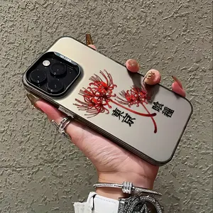 This phone case with designs from the Japanese anime "Tokyo Ghoul" and "Higanbana" is for the iPhone 17 16 15 14 13 12 11 PRO MAX PLUS AIR and iPhone 16E AIR XR XS MAX 7 8 Plus Series Mobile Phone Case, offering a matte finish and drop protection.