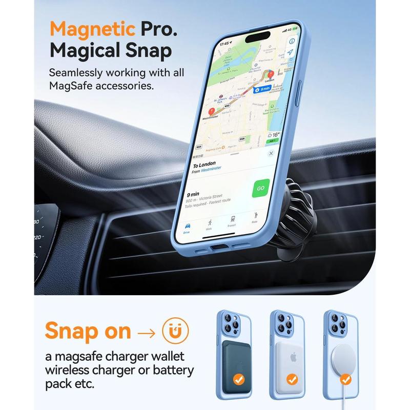 Phone case compatible with iPhone 17 16, 15 14, 13, 12, 11 Pro Max Air, light blue