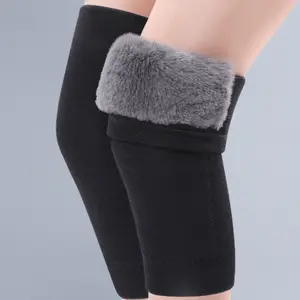 1 pair of neutral winter knee pads for warmth and cold protection, joint protection, fitness, outdoor activities, travel and camping, skiing