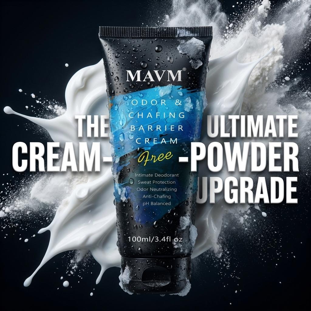 MAVM Men Antiperspirant Deodorant, Aluminium Free Deodorant Cream, Fresh Woody Citrus Scent, Sweat Protection & Anti-Chafing