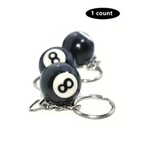 Billiard Ball Shaped Keychain, Mini Ball Shaped Charm Keychain, Number Detail Billiard Ball Keychain for Bag Car Key Decoration, Bag Charms