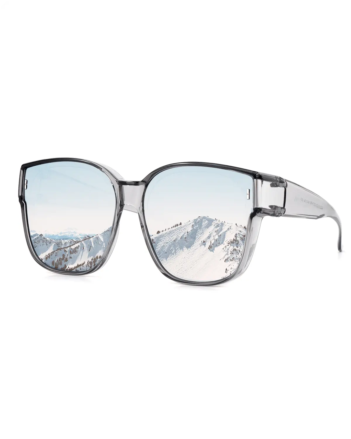 Meeloog polarized sunglasses in an oversized fit for men and women, thick square frame with TAC lenses, UV400 anti-glare, for driving and cycling ST0110