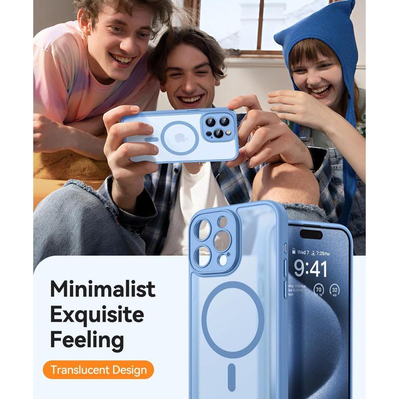 Phone case compatible with iPhone 17 16, 15 14, 13, 12, 11 Pro Max Air, light blue