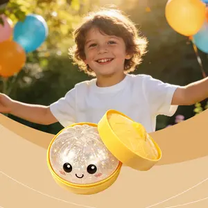 Giant Glitter Dumpling, Giant Dumpling Squishy, Mega Rainbow Dumplings, Cute Anxiety Relief Fidget Toy, with Steamer Box,Soft Squeeze Decompression Dough for Adults