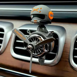 Future Warrior Creative Car Aromatherapy Diffuser, Flying with Rotating Propeller, High-Quality ABS Material, "No Fragrance" Includes Two Odorless Compression, Without Battery, Vehicle Interior Accessory, Odorless Diffuser