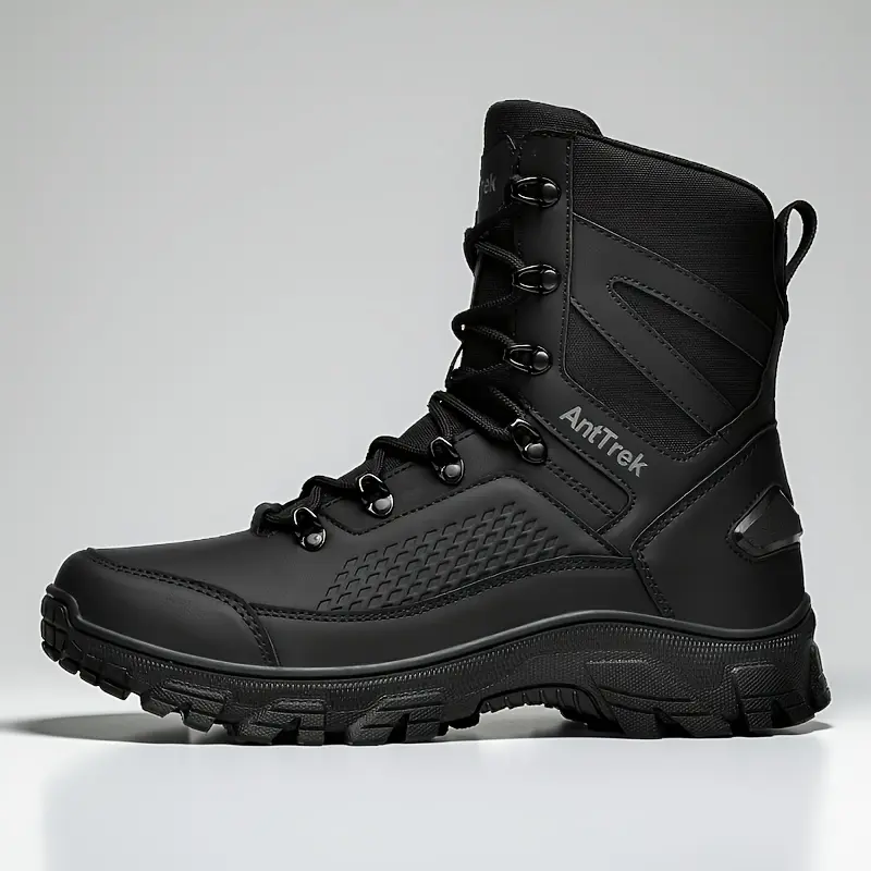 New Spring Arrival,Hiking Boots Anti-slip Rubber Outsole,  Suitable for All-season Training, Camping, Daily Work, and Mountaineering Adventures,Outdoor Adventure Boots,Comfortable Fabric Insole