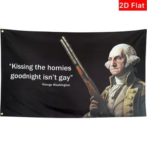 Funny Kissing the Homies Goodnight Quote Flag, 2D Flat Banner for Dorms & Bedrooms, Humorous Decor for Man Caves & Frats, Home Bedroom Decor Decoration Items