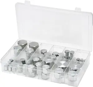 Summervibes VEVOR 72 PCS JIC Hydraulic Fittings, Heavy Duty Master Industrial Hydraulic Cap and Plug, Hose Tube and Pipe Fitting Kit Cap and Plug Kit Precision Threading in 37 °   Dash Sizes 4 6 8 10 12 16VEVOR Super Brand Day