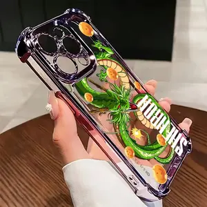Classic Popular Anime Cartoon Super Saiyan Phone Case Compatible with for iphone 16, 15, 14, 13, 12, 11 Pro Max, X, XR, XS Max, 8, 7 Plus, Featuring a Transparent Soft Back for Drop Protection.