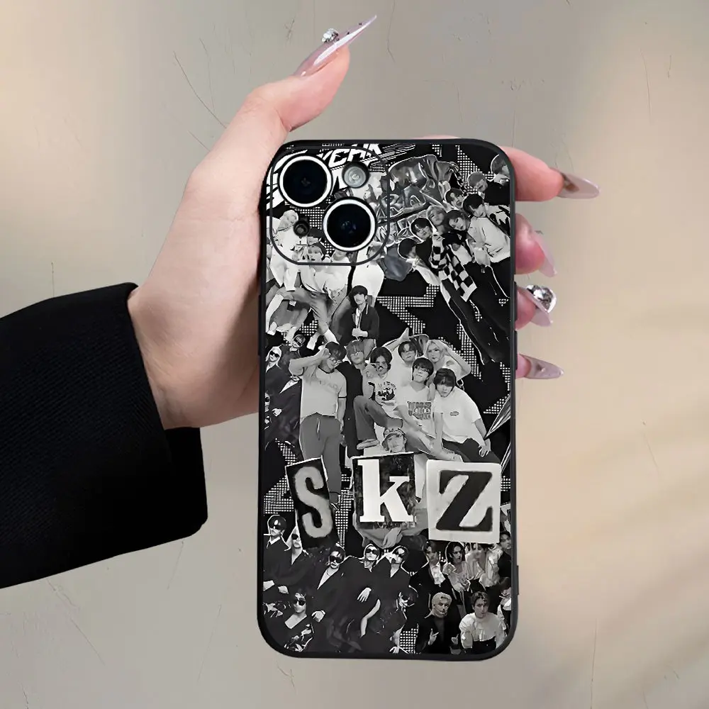 Phone Case:  and Fashionable SKZ Collage-style Phone Case Design, Full-body Protection, Shockproof and Drop-resistant TPU Protective Cover, Suitable for iPhone 16, 15, 14, 13, 12, 11, XS, XR, 7, 8, Mini, Plus, Pro, and Max Series, Accessories, Smartphone
