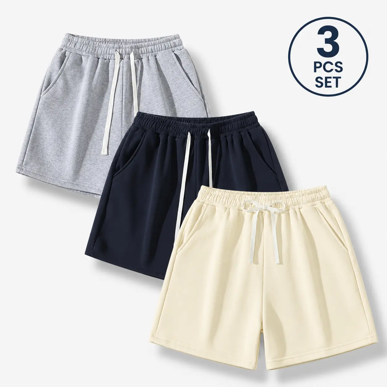 Unisex Casual Drawstring Shorts for Men and Women, Breathable Soft Lightweight Lounge Shorts with Elastic Waist and Pockets, Comfortable Loose Fit Everyday Activewear, Stylish Versatile Shorts for Home, Travel, Workout, Beach and Daily Wear