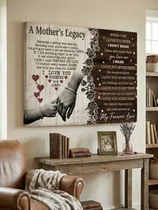 Touching Gifts for Mom Canvas Poster, Mother's Day Birthday Wall Art, Heartwarming Quotes Home Decor (Multiple Styles) floating head
