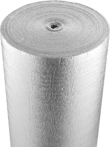 VEVOR Double Reflective Insulation Roll, Foam Core Radiant Barrier, 3.2 mm 48 in x 100 ft, Double-Sided Aluminum Foil EPE Foam Heat Reflective Shield, Thermal Insulation Roll for Window RV RoofVEVOR Super Brand Day