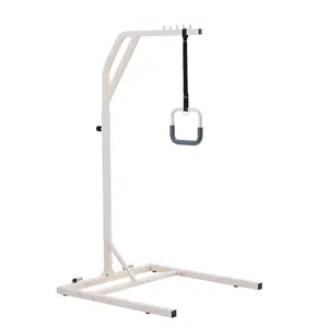 VEVOR Trapeze Bar for Bed Mobility, Height-Adjustable Free Standing Trapeze Bar with 2 Wheels, 300LBS Capacity Bed Pull Up Assist for Elderly Disabled, Ideal for Hospital, Nursing Home & Home Care